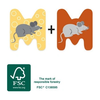 Small Foot drevené písmeno M