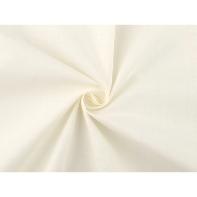 Prima-obchod Bavlněná látka / plátno jednobarevná šíře 220 cm, barva (3) krémová světlá