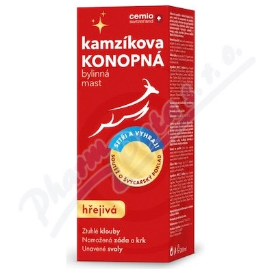 Cemio Kamzíkova konopná mast hřejivá 200 ml dárek