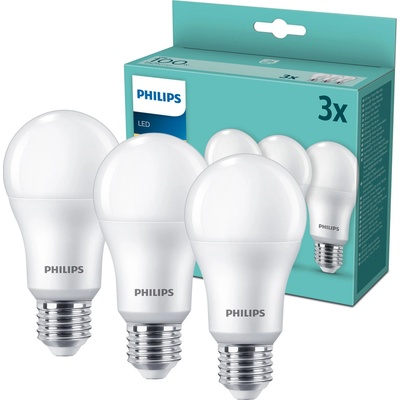 Philips žárovka LED klasik, 13W, E27, teplá bílá, 3ks – Hledejceny.cz