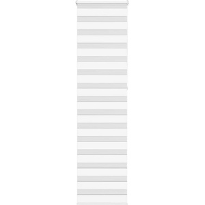 vidaXL Зеброва щора бял 55x230 см Ширина на плата 50, 9 см Полиестер (4014798)