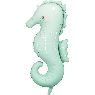 PartyDeco PartyDeco Fóliový balón Mořský koník 47 x 98 cm