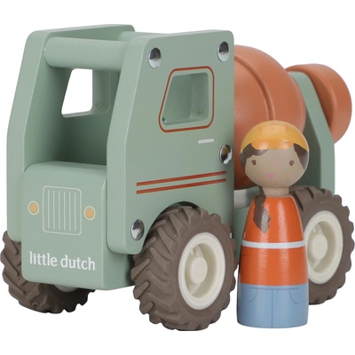 Little Dutch Náklaďák s míchačkou dřevěný