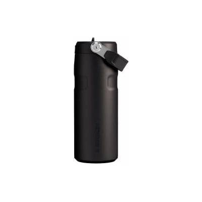 STANLEY 1913 Flip Straw drinking bottle with straw 0.47L - thermal mug cools for 8 hours - ice-cold for 40 hours - BPA-free - leak-proof - for cup holders - dishwasher safe - Black 2.0 - 100000112689