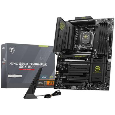 MAG B850 TOMAHAWK MAX WIFI, ATX, Socket AM5, 4x DDR5 Dual Channel DDR5 up to 8400(OC)MHz, 3x PCIe 3.0 x16 slot, 4x M. 2 slot, (MAG_B850_TOMAHAWK_MAX_WIFI)