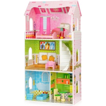 Eco Toys drevený domček pre bábiky s príslušenstvom Mintová