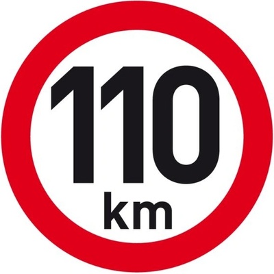 Reflexná samolepka rýchlosť 110 km, priemer 200 mm