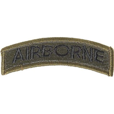Nášivka textilná Fostex nápis Airborne - olivová