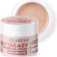 Claresa Nude UV/LED gél na nechty Soft & Easy Builder gel Champagne 12 g