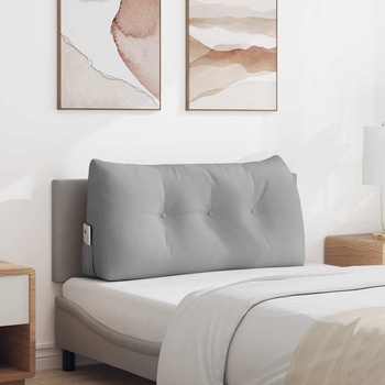 vidaXL Възглавница за гръб Облачно сиво 100 x 24 x 50 см текстил (42014454)