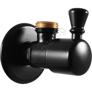 RAV Slezák RV0112CMAT - RETRO ъглов вентил, матово черно покритие (RV0164)