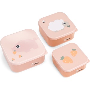 Done by Deer Tiny Farm Кутии за закуски, розови, 3 бр (1256871)