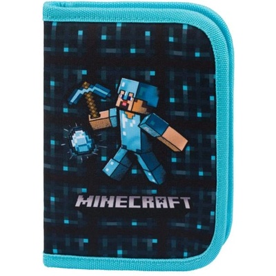 Baagl Ученически несесер с едно отделение Minecraft Blue Axe