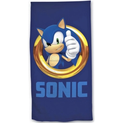 Arditex Spain Bavlněná plážová osuška Ježek Sonic 70 x 140 cm