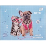 Kite Нотна тетрадка Kite Studio Pets A5 20 л (1120053-SP26-405)