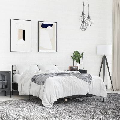 zahrada-XL 3280037 Rám postele černý kompozitní dřevo a kov