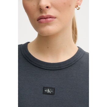 Calvin Klein Рокля Calvin Klein Jeans в сиво къса с кройка по тялото J20J225265 (J20J225265)