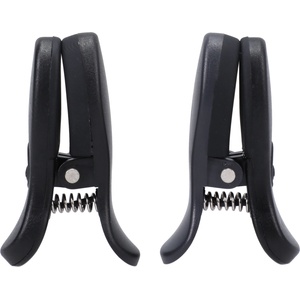 Doc Johnson Merci Vibro Grippers Vibrating Nipple Clamps with Case Black