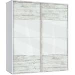 Bogdan Furniture G Двукрилен гардероб с плъзгащи врати Мебели Богдан Модел bm-ava 5, кристал с бяло - memo