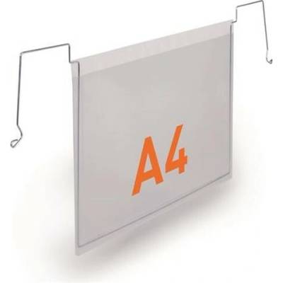 Logistické vrecko, s drôtikom, A4, hotizontálne, PP, DURABLE "HARD COVER", priehľadné