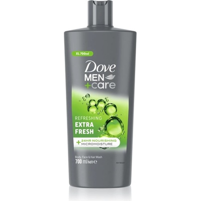 Dove Men+Care Extra Fresh освежаващ душ гел за лице, тяло и коса 700ml