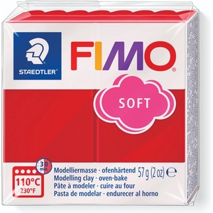 FIMO Полимерна глина Staedtler Fimo Soft, 57 g, черв 24 (21895-А-КОЛ.ЧЕРВЕН)