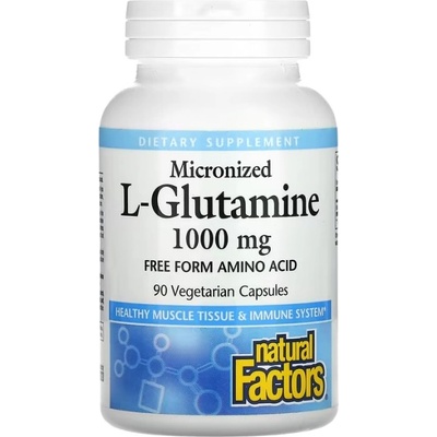 Natural Factors L-Glutamine 1000 mg | Micronized [90 капсули]