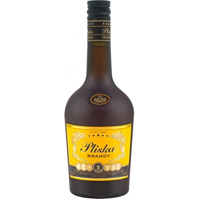 Pliska brandy 5y 36% 0,5 l (holá láhev)