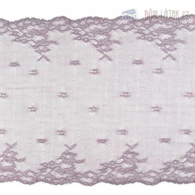 Elastická čipka lila, 240 mm