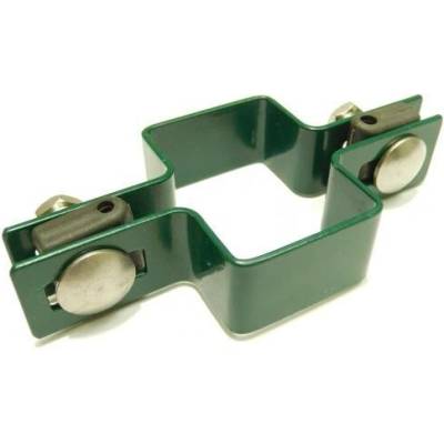 RETIC Průběžná příchytka panelu na sloupek ZN+PVC 60x40x4 mm, zelená 6040P6005