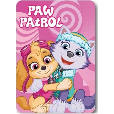 MLC Dievčenská fleecová deka Paw Patrol motív Skye a Everest