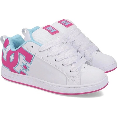 DC Court Graffik white crazy pink blue