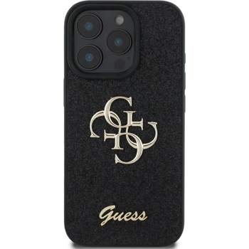 GUESS Калъф Guess - PU Fixed Glitter 4G Metal Logo, iPhone 16 Pro Max, черен (3666339328474)