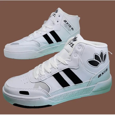 vili-shop Бели мъжки високи кецове, които не пропускат влага