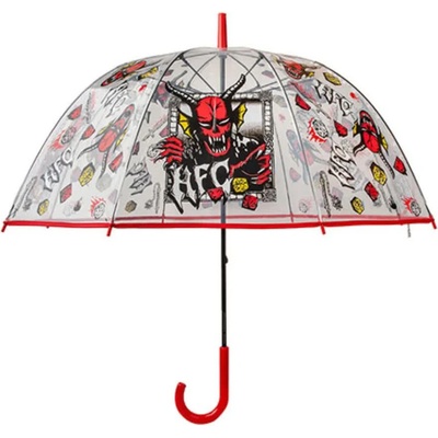 Cinereplicas Чадър Cinereplicas Hellfire Club Stranger Things umbrella - Grey (Black / Red)