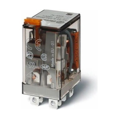 Finder Relay 2P 12A 230V AC testovací tlačítko mechanický indikátor (56.32.8.230.0040)