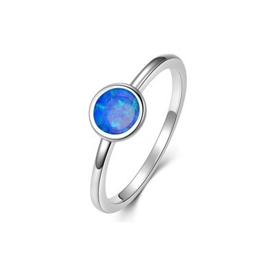 Nubis Stříbrný prsten s modrým opálem NB909 OP05