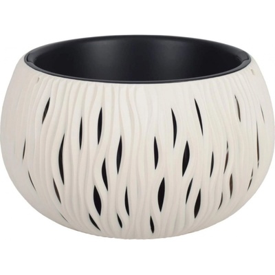 Prosperplast Květináč s vkladem SANDY BOWL bílý 37 cm
