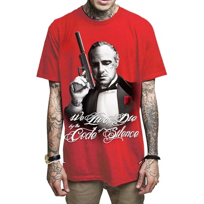 MAFIOSO мъжка тениска mafioso - silencer - ЧЕРВЕНА- maf034