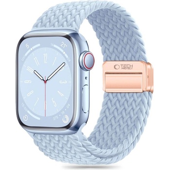 Tech-Protect Найлонова каишка за Apple Watch 6 / 7 / 8 / 9 / 10 / SE / Ultra 1/2 (44/45/46/49 mm) от Tech-Protect Nylonmag - Baby Blue (5906302312795)