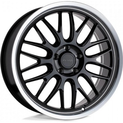 Petrol P4C 7x16 5x115 ET40 gloss black with machined cut lip