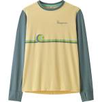 Patagonia Детска спортна тениска Patagonia Kid's L/S Cap SW T-Shirt Sport shirt - Swelldrifter Stripe: Buttercup Yellow - размер XL (704-4467-0715)