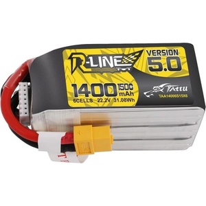 Tattu Батерия Tattu R-Line 5.0 1400mAh 22.2V 150C 6S1P XT60 (TAA14006S15X6)