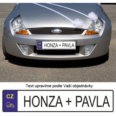 Svatební SPZ s textem na přání BLUELINE - Jména – Zboží Dáma