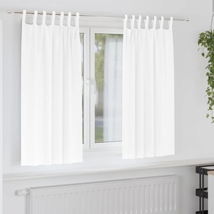 Pure Line Home Плътни завеси в цвят бял с текстилни гайки (уши), 2 бр. , 140 x 175 см