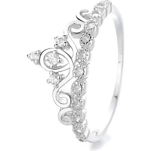 Silenti Jewelry Сребърен пръстен "Принцеса" - 8 - 57мм (18.1мм диам. )