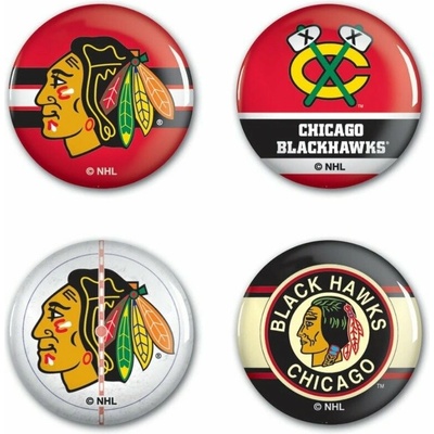 WinCraft Sada Chicago Blackhawks NHL Button 4 Pack