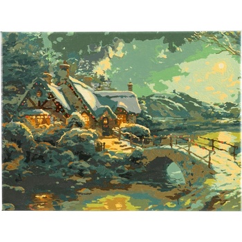 Craft Buddy Рисуване по номера Craft Buddy - Коледна лунна светлина (CBPBN-TK3040-53)