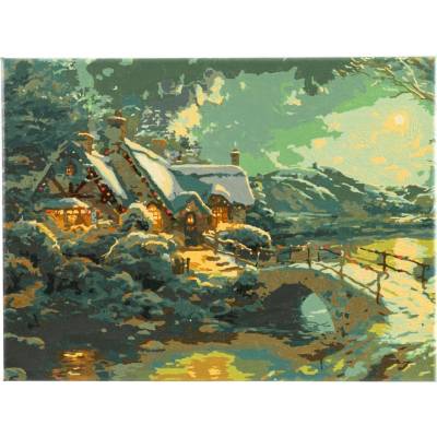 Craft Buddy Рисуване по номера Craft Buddy - Коледна лунна светлина (CBPBN-TK3040-53)