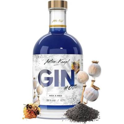 Anton Kaapl Gin Mák & Med 38% 0,7 l (holá láhev)